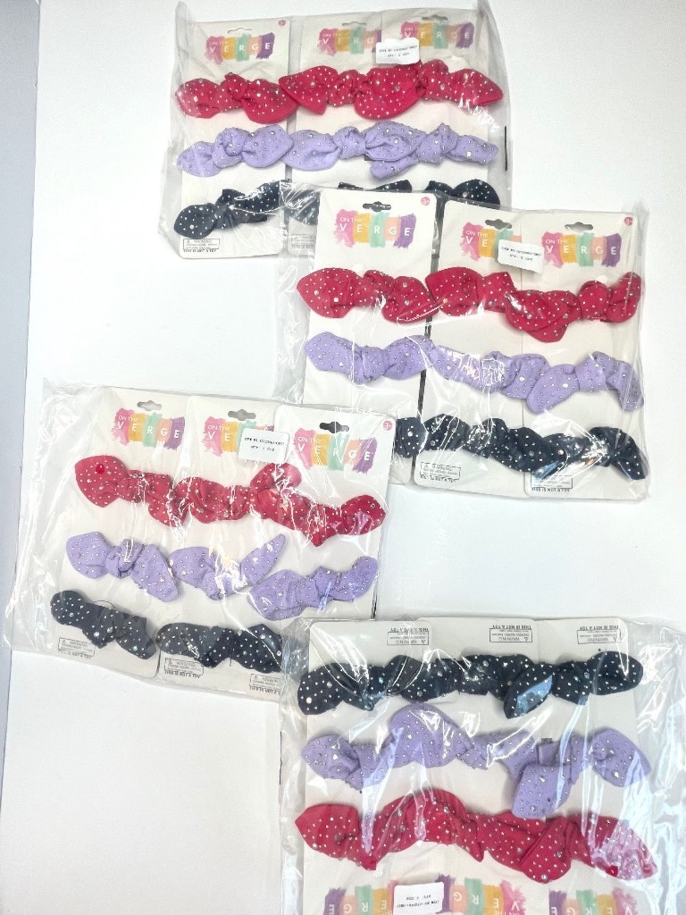 RESELLER LOT OF 12 GIRLS SPARKLY RHINESTONE HAIR BOWS ACCESSORIES 36 TOTAL